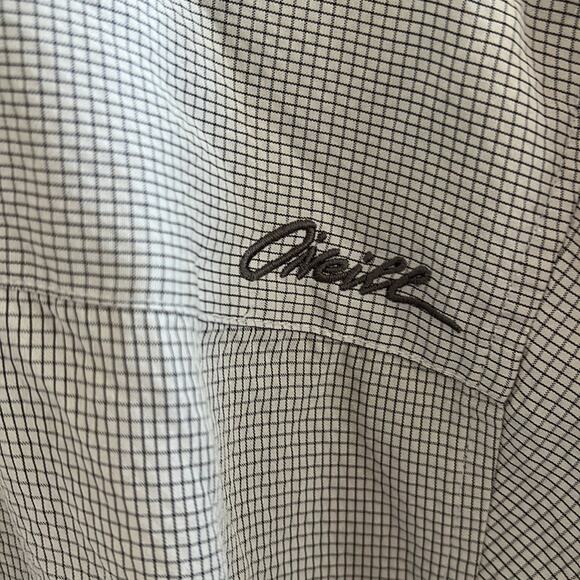 Oneill Paxton Window Pane Neutral Collar Button Front Shirt XL - Picture 6 of 7